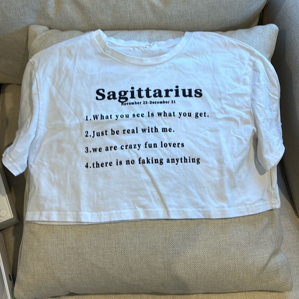 SHEIN kids crop top Sagittarius tee